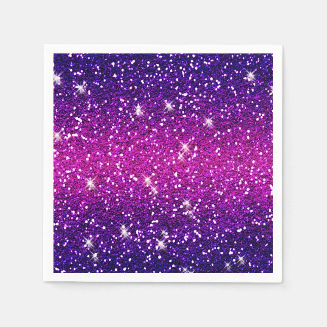 Glitters Sparkles Purple Pink Texture Napkins (Front)