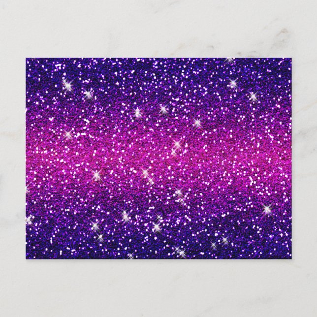 Glitters Sparkles Purple Pink Texture Postcard (Front)