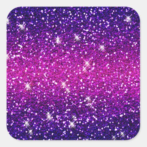 Glitters Sparkles Purple Pink Texture Square Sticker