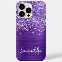 Glittery Amethyst Purple Glam Name