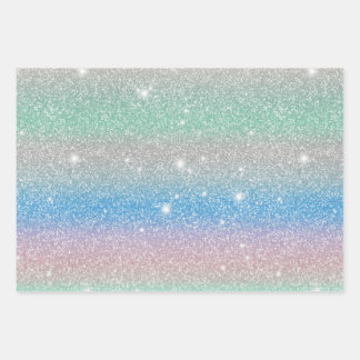 Glittery and Starry cute gift 2 Wrapping Paper Sheets