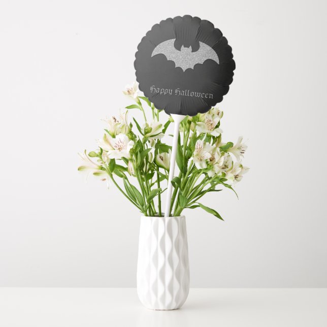 Glittery Bat Halloween Balloon (Vase)