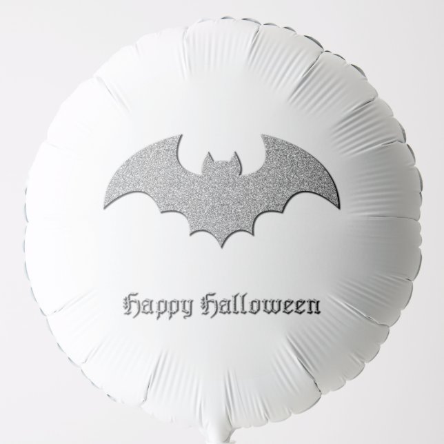 Glittery Bat Halloween Balloon (Front)