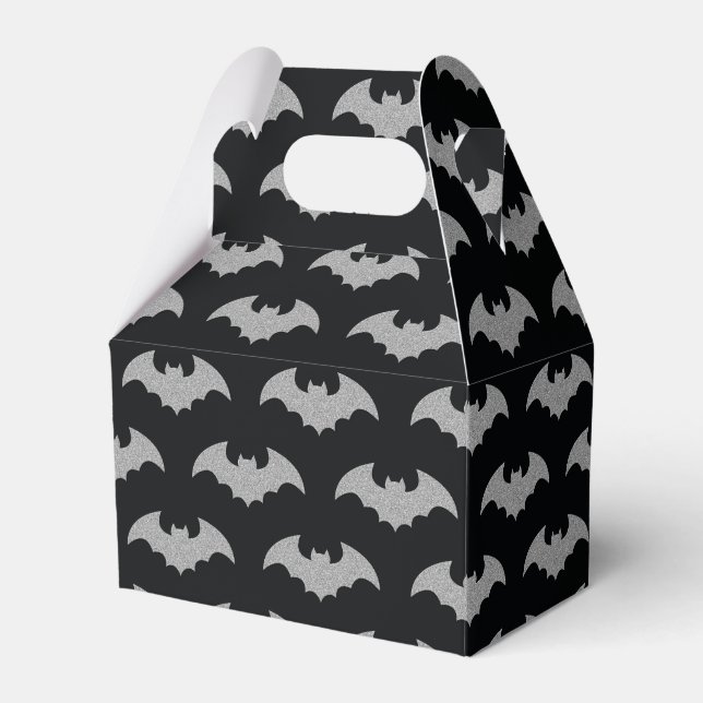 Glittery Bat Halloween Favor Boxes (Front Side)