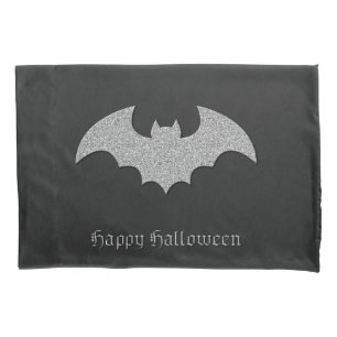 Glittery Bat Halloween Pillow Case