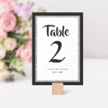 Glittery Bat Mitzvah Black and Silver  Table Number<br><div class="desc">This trendy Bat Mitzvah table number features sparkling faux glitter layered against a solid color background.  Use the template form to add your own information.  The Design Tool can be used to change the font style,  color and layout.</div>