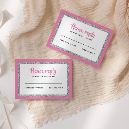 Glittery Bat Mitzvah, Pink and Silver