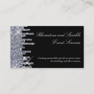 Glittery Black/Silver Glamour Business Card