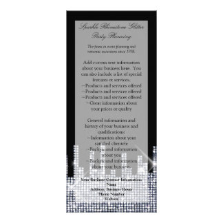 Glittery Black/Silver Glamour Elegant Program/ Rack Card