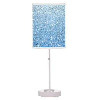 Glittery Blue Ombre Spectrum Table Lamp