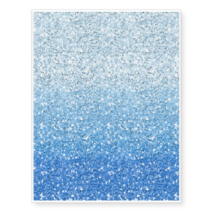 Glittery Blue Ombre Spectrum Temporary Tattoos