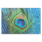 Glittery Blue Peacock