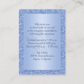 Glittery Blue Snowflake Enclosure Card (Back)