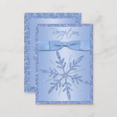 Glittery Blue Snowflake Enclosure Card (Front/Back)
