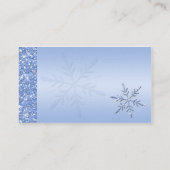 Glittery Blue Snowflakes Placecards (Back)