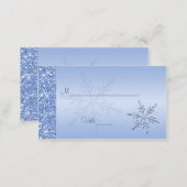 Glittery Blue Snowflakes Placecards (Front/Back)