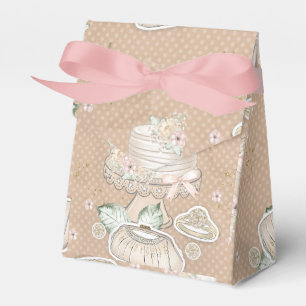Glittery Bridal Wedding Pattern Favor Boxes
