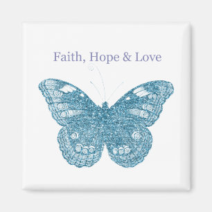 Glittery Butterfly Magnet