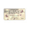 Glittery butterfly script body butter label