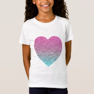 Glittery Colorful Heart T-Shirt