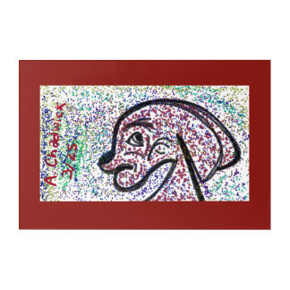 Glittery Dog Acrylic Wall Art