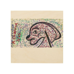 Glittery Dog Wood Wall Art