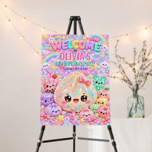 Glittery Dumpling Cute Squishies Birthday Welcome Foam Board