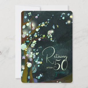 Glittery Evening Retirement Celebration Invitation