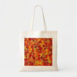 Glittery Fall Maple Leaves Tote Bag