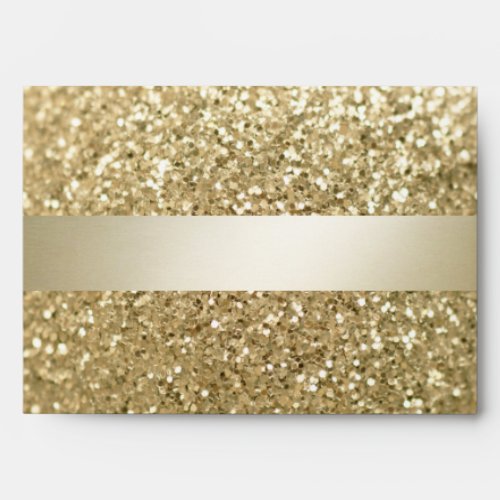 Glittery  fancy elegant modern gold stripe envelop envelope
