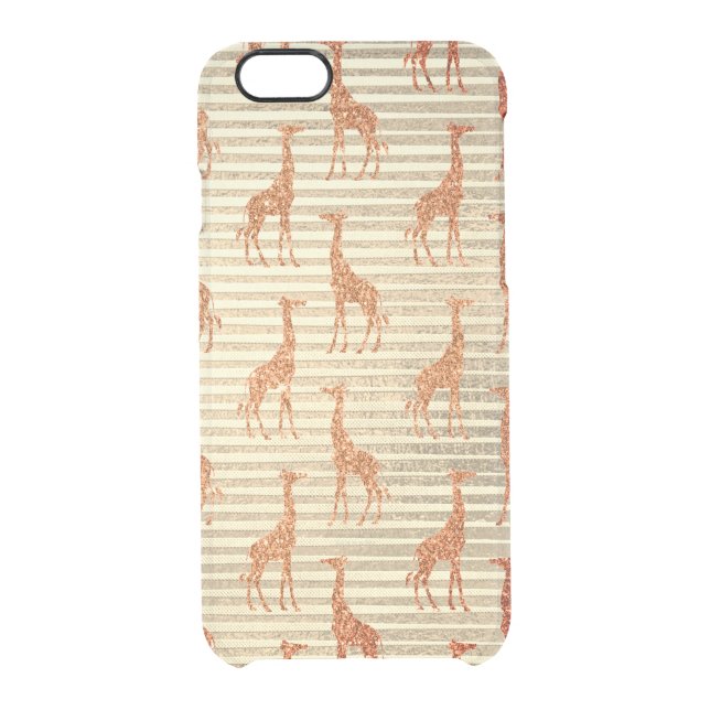 Glittery Giraffe on Gold Foil     Uncommon iPhone Case (Back)