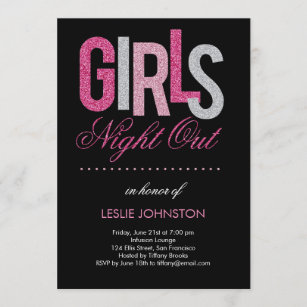 Glittery Girls Night Out / Bachelorette Party Invitation