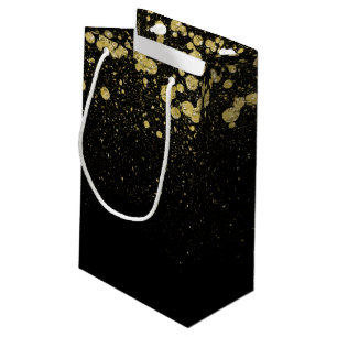 Glittery Gold Confetti Small Gift Bag