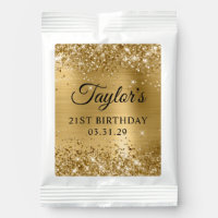 Glittery Gold Foil 21st Birthday