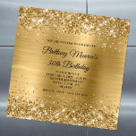 Glittery Gold Foil 30th Birthday Magnetic Invitation<br><div class="desc">Create your own 30th birthday magnetic invite for her special day.
The background features a faux sparkly gold glitter and metallic style golden foil digital artwork.
You can customize the font styles to suit your birthday party plans.</div>