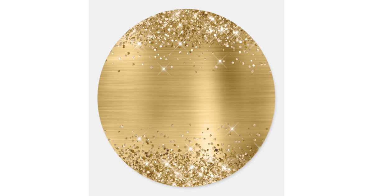Gold Foil 1 Circle Stickers