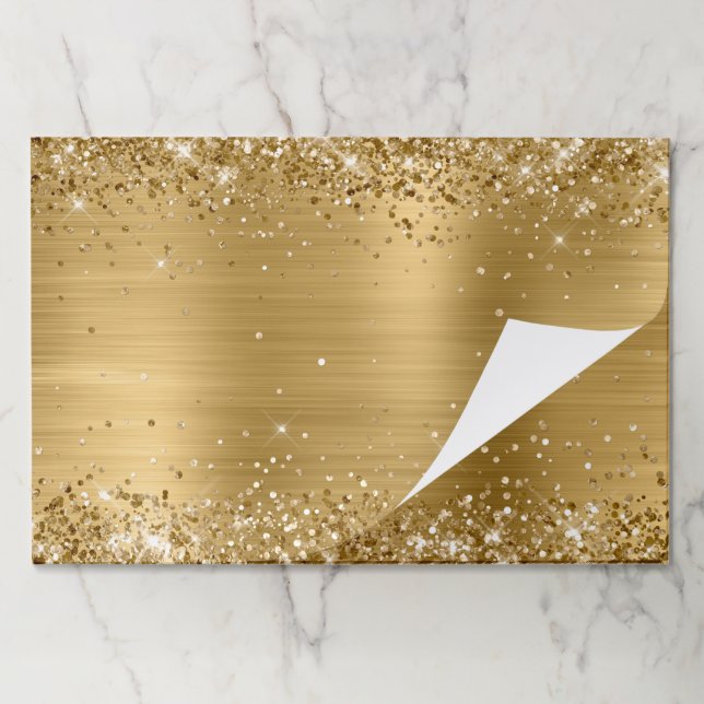 Glittery Gold Foil Blank Paper Pad (Folded)