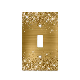 Glittery Gold Foil Light Switch Cover