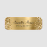 Glittery Gold Foil Name Tag