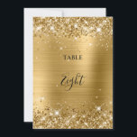 Glittery Gold Foil Wedding Table Number 5x7 Card<br><div class="desc">These wedding table numbers are being printed on the 5x7 invite cardstock. Customize and add each table number that you want to your order individually. You can customize the font size and style as needed to match your wedding table decor. The gold glitter and foil is created with digital art...</div>