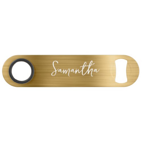 Glittery Gold Glam Name Bar Key