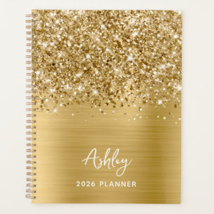 Glittery Gold Glam Personalized 2023 Planner