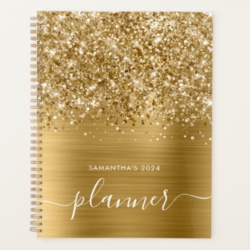 Glittery Gold Glam Planner