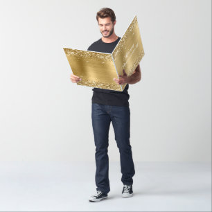 Glittery Gold Happy Anniversary Card