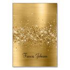 Glittery Gold Individual Name Place Cards