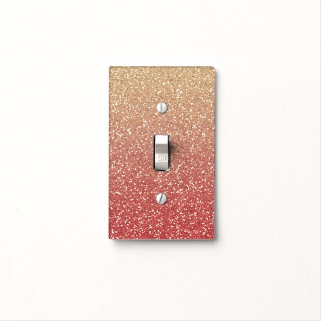 Glittery Gold Melon Light Switch Cover (In Situ)