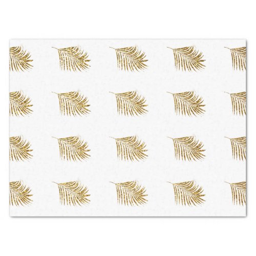 Glittery Gold Palms Tropical Weddings Celebrations Tissue Paper