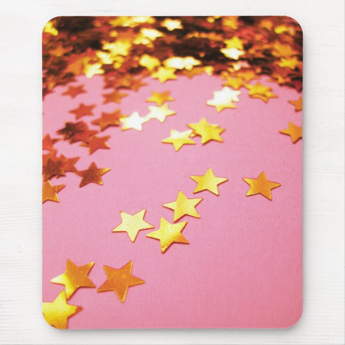 Glittery Gold Stars Vertical Mousepad