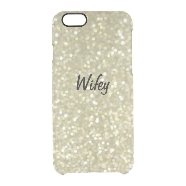Glittery Gold Wifey iPhone 6/6s Case (Back)
