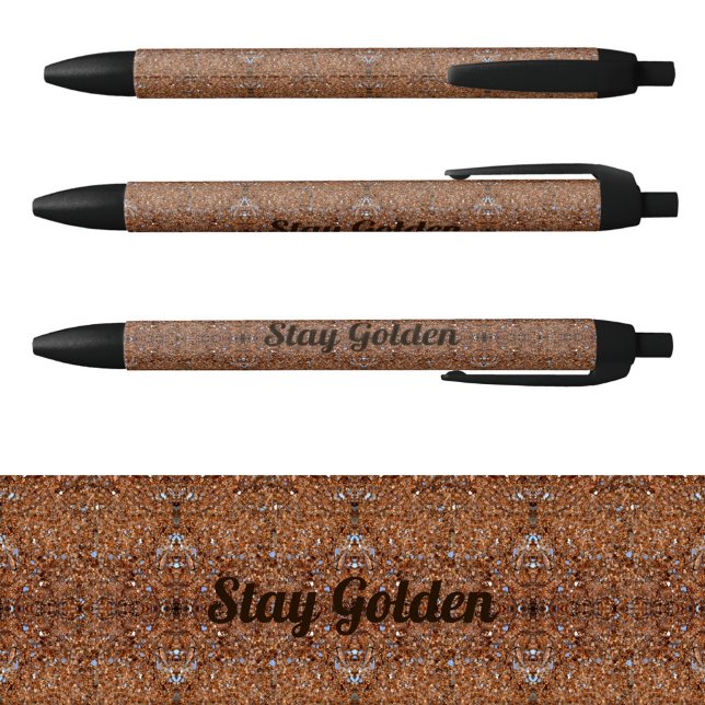 Glittery Golden Glass Pen (Creator Uploaded)